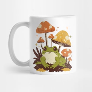 Cute Frog and Mushroom Garden Mug